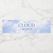 彼女はクラウドナインのブルーブライダルシャワー ペットボトルラベル (シングルラベル)