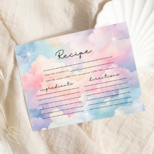 彼女はクラウドナインのレシピブライダルシャワー エンクロージャーカード