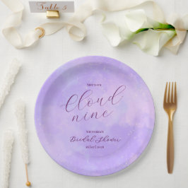 彼女はクラウドナインブライダルシャワーにいる ペーパープレート