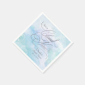 彼女はクラウドナインブライダルシャワー スタンダードカクテルナプキン (角)
