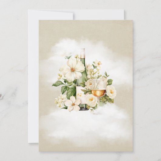 彼女はクラウドワインブライダルシャワーの招待を受けている 招待状 (裏面)