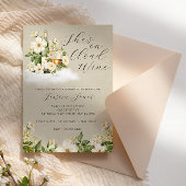 彼女はクラウドワインブライダルシャワーの招待を受けている 招待状