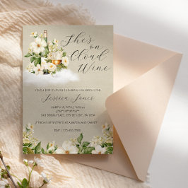 彼女はクラウドワインブライダルシャワーの招待を受けている 招待状