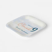 彼女はクラウド9お洒落ブライダルシャワー ペーパープレート (傾斜あり)