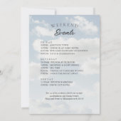 彼女はクラウド9のバチェロレッテ週末の旅程にいる 招待状 (裏面)
