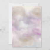 彼女はクラウド9エレガントブライダルシャワー 招待状 (裏面)