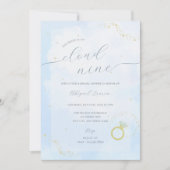 彼女はクラウド9ブライダルシャワーの招待を受けている 招待状 (正面)