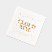 彼女はクラウド・ナインのエレガントブライダルシャワー 箔ナプキン (左)