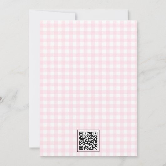 彼女はケーキの準備ができていポップ・アートのる赤ちゃんシャワー招待状 招待状 (裏面)