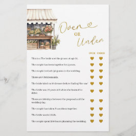 彼女はゲームカードの上または下で市場から出ている