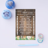 彼女はサファリの赤ちゃんシャワーゲームカードを望む チラシ (シングル)