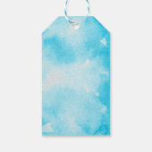 彼女はシャワーポップ・アートのブルーの男の赤ちゃん準備ができている ギフトタグ (裏面)