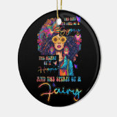 彼女はジプシーの女としてヒッピーのハートを持っている セラミックオーナメント (左)