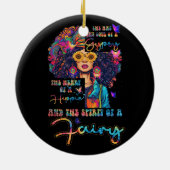 彼女はジプシーの女としてヒッピーのハートを持っている セラミックオーナメント (裏面)