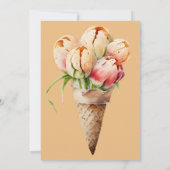 彼女はスクープされたフローラブライダルシャワー 招待状 (裏面)