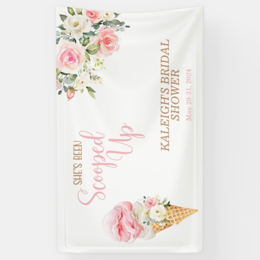 彼女はスクープされたブライダルシャワー旗 横断幕 (縦)