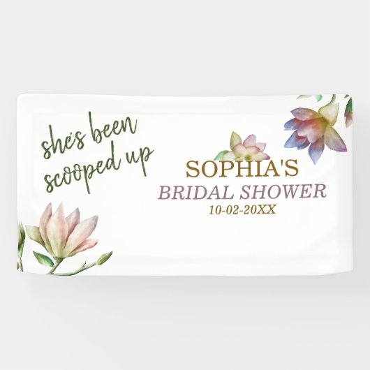 彼女はスクープされたブライダルシャワー 横断幕 (横)