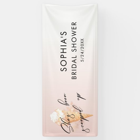 彼女はスクープされたブライダルシャワー 横断幕 (縦)