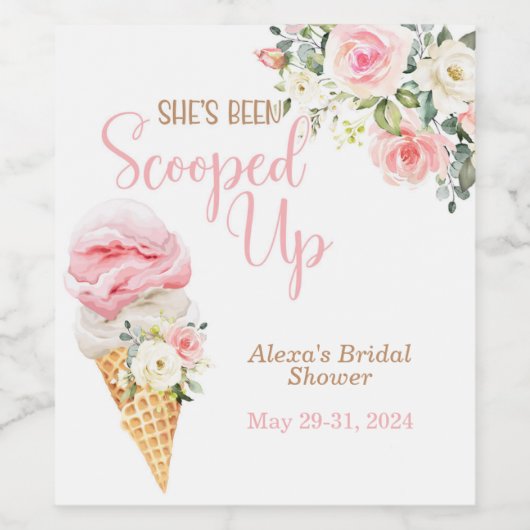 彼女はスクープされたワインのボトルのラベルカスタム- ワインラベル (シングルラベル)