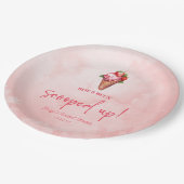 彼女はスクープされた！アイスクリームブライダルシャワー ペーパープレート (アングル)