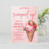 彼女はスクープされた!アイスクリームブライダルシャワー 招待状 (スタンド正面)
