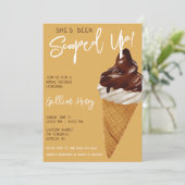彼女はスクープされた！アイスクリームブライダルシャワー 招待状 (スタンド正面)