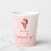 彼女はスクープされた！アイスクリームブライダルシャワー 紙コップ (正面)