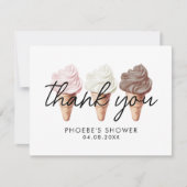 彼女はスクープされてブライダルシャワーフラット サンキューカード (正面)