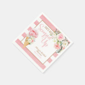 彼女はスクープされストライプたカスタム紙 スタンダードカクテルナプキン (角)