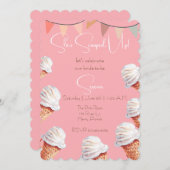 彼女はスクープブライダルシャワー 招待状 (正面/裏面)