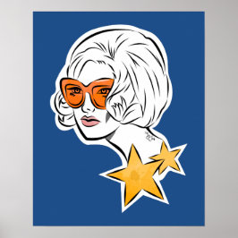 彼女はスターレトロスタイル ポスター