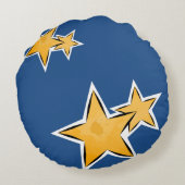 彼女はスターレトロスタイル ラウンドクッション (裏面)