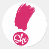 彼女はステッカーを叫ぶ ラウンドシール (正面)