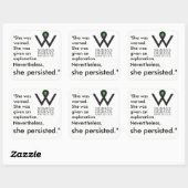 彼女はステッカーを四角く押し付けた スクエアシール (シート)