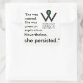 彼女はステッカーを四角く押し付けた スクエアシール (バッグ)