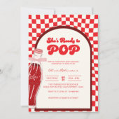 彼女はソーダコーラのベイビーシャワーの準備ができました 招待状 (正面)