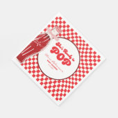 彼女はソーダコーラベビーポップ・アートのシャワーの準備ができている スタンダードランチョンナプキン (角)