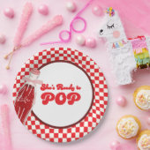 彼女はソーダコーラベビーポップ・アートのシャワーの準備ができている ペーパープレート (パーティー)