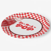 彼女はソーダコーラベビーポップ・アートのシャワーの準備ができている ペーパープレート (アングル)