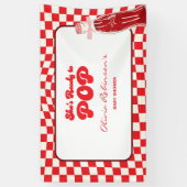 彼女はソーダコーラベビーポップ・アートのシャワーの準備ができている 横断幕 (縦)