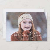 彼女はタイポグラフィの発表Yes結婚を言った シーズンカード (正面)