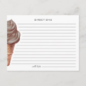 彼女はチョコレートのブライダルレシピカードをスクープされた エンクロージャーカード (裏面)