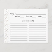 彼女はチョコレートのブライダルレシピカードをスクープされた エンクロージャーカード (正面)