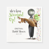 彼女はチョコレートアイスクリームを掬い上げられた スタンダードカクテルナプキン (正面)