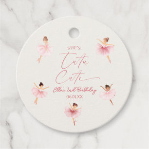 彼女はツチュキュートピンクバレリーナ2nd誕生日パーティー フェイバータグ