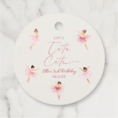 彼女はツチュキュートピンクバレリーナ2nd誕生日パーティー フェイバータグ (裏面)