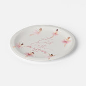 彼女はツチュキュートピンクバレリーナ2nd誕生日パーティー ペーパープレート (アングル)