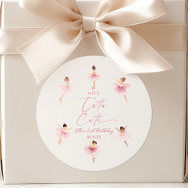 彼女はツチュキュートピンクバレリーナ2nd誕生日パーティー ラウンドシール