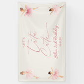 彼女はツチュキュートピンクバレリーナ2nd誕生日パーティー 横断幕 (縦)