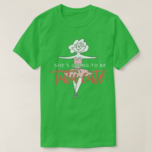 彼女はツツかわいいジェンダーを明かす女の子Bab Tシャツ (デザイン正面)